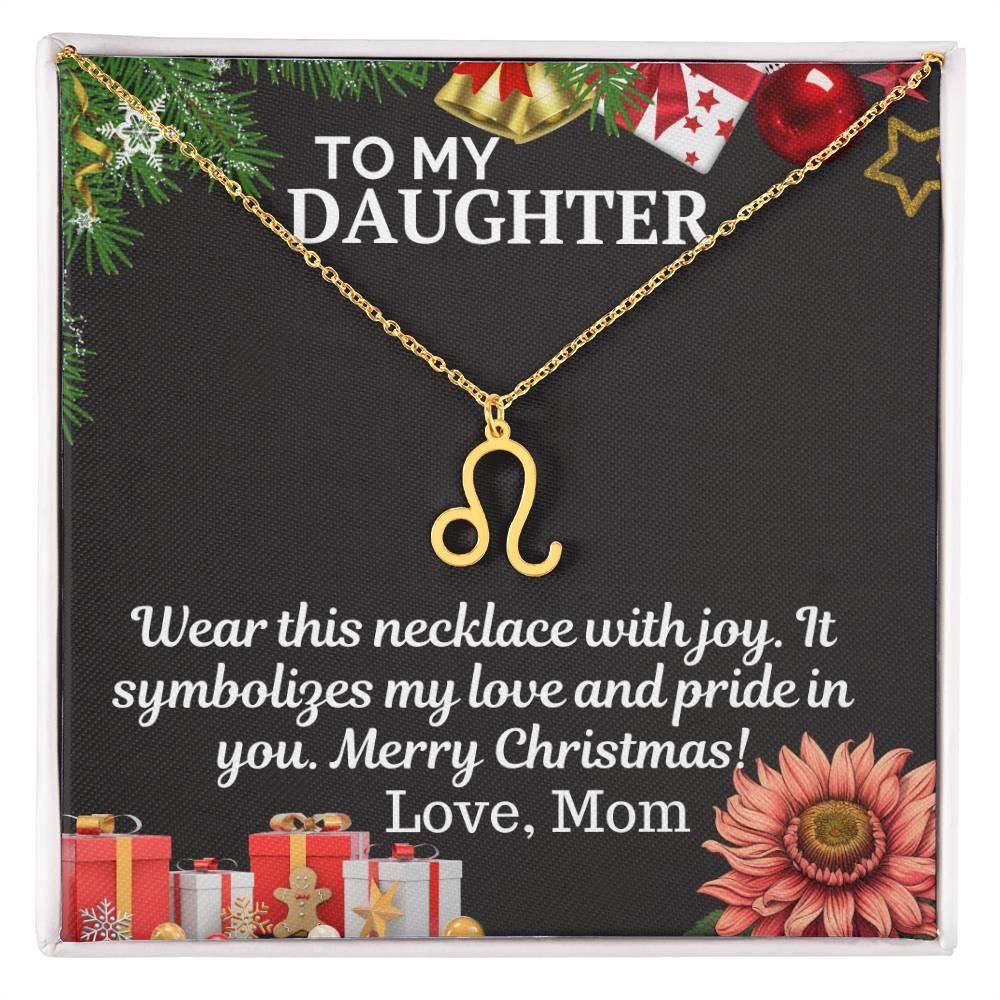 Gift To My daughter from Mom - Zodiac Symbol Necklace - Giftsmojo