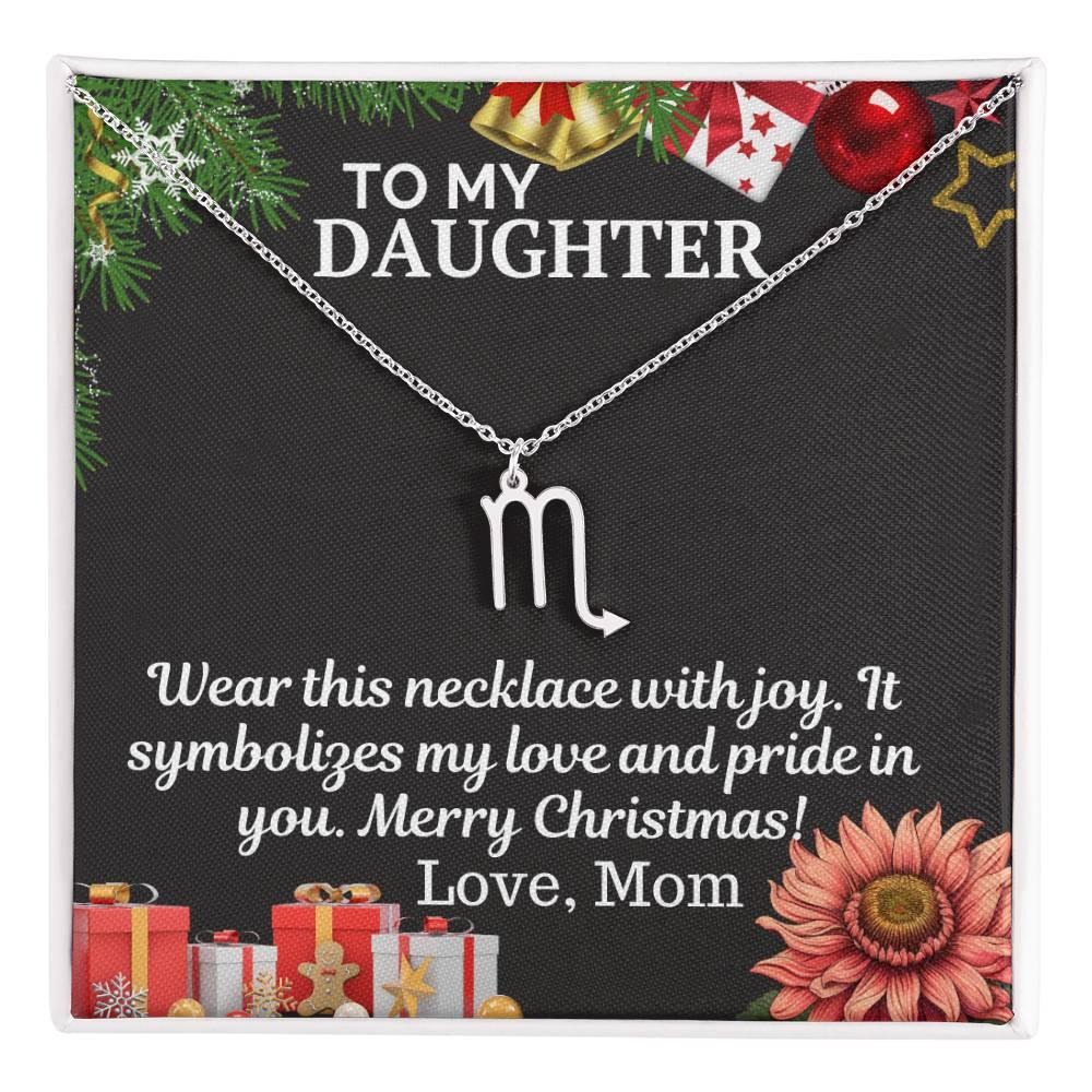 Gift To My daughter from Mom - Zodiac Symbol Necklace - Giftsmojo