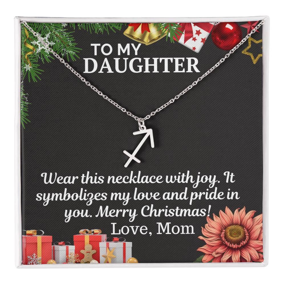 Gift To My daughter from Mom - Zodiac Symbol Necklace - Giftsmojo