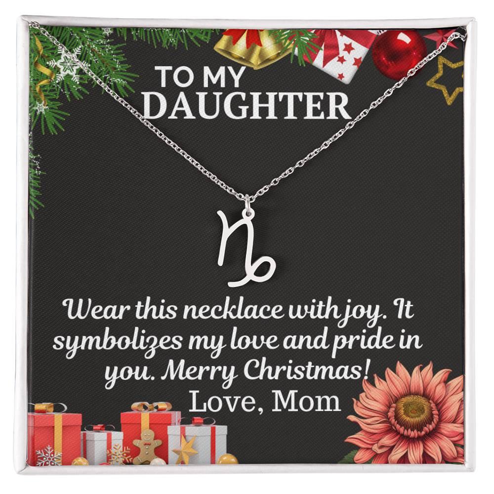 Gift To My daughter from Mom - Zodiac Symbol Necklace - Giftsmojo