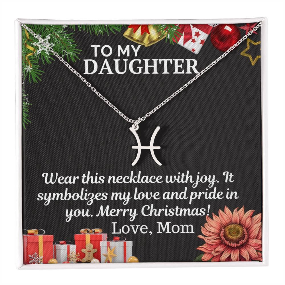 Gift To My daughter from Mom - Zodiac Symbol Necklace - Giftsmojo