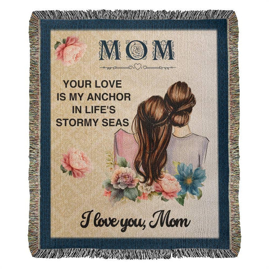 Cotton Woven Blanket for Mom