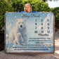 Personalized Papa Bear Milestone Blanket - Heirloom Woven Blanket