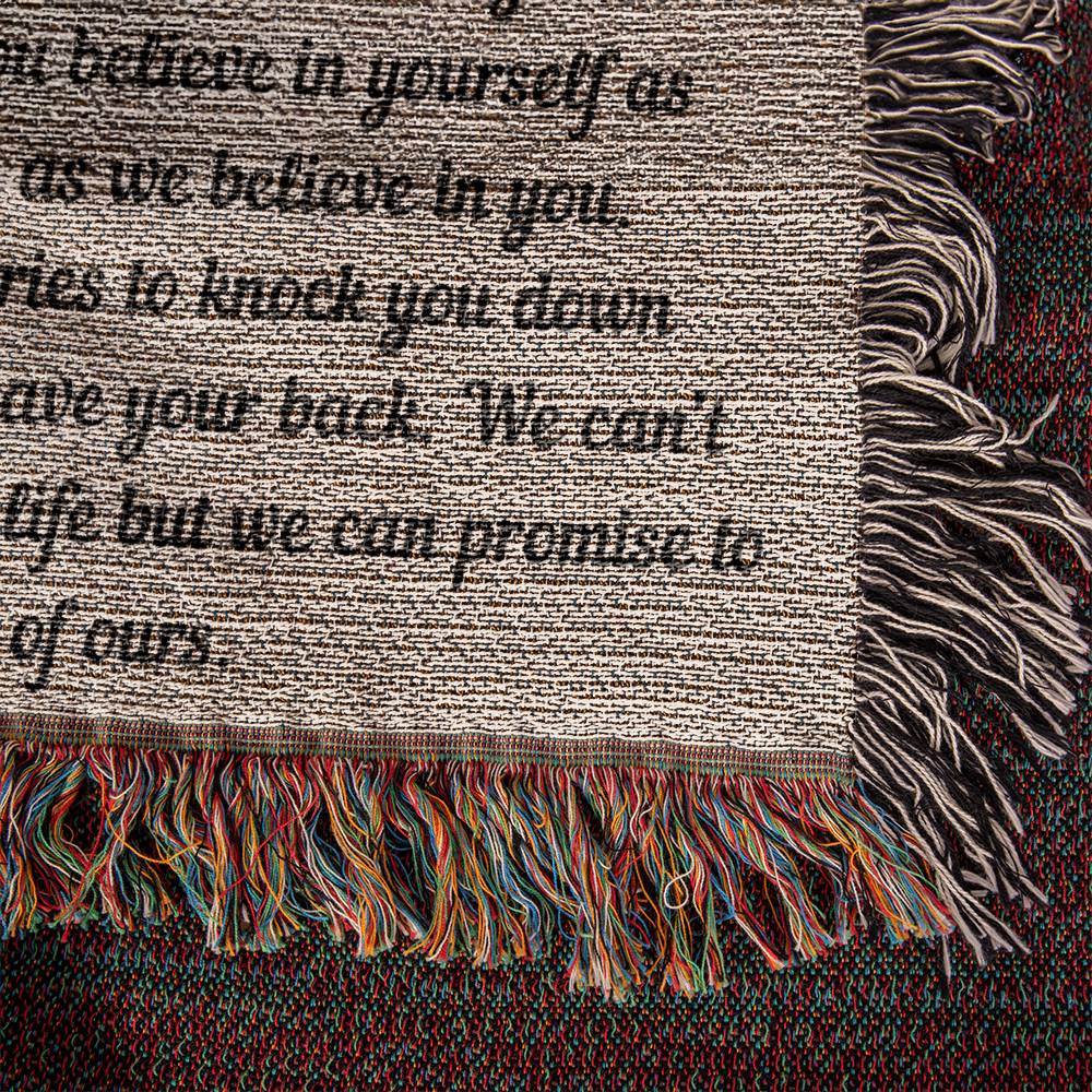 Personalize Heirloom Woven Blanket -Teddy Bear Milestone Blanket