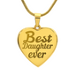 Personalized Engraved Heart Necklace for Daughter
