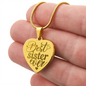 Personalized Engraved Heart Necklace for Sister