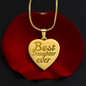 Personalized Engraved Heart Necklace for Daughter