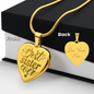 Personalized Engraved Heart Necklace for Sister