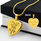 Personalized Engraved Heart Necklace for Wife