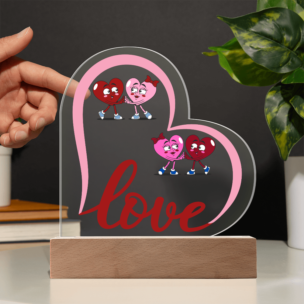 Funny Love Heart Acrylic Plaque