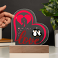 Love You Heart Acrylic Plaque