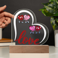 Love Heart Acrylic Plaque