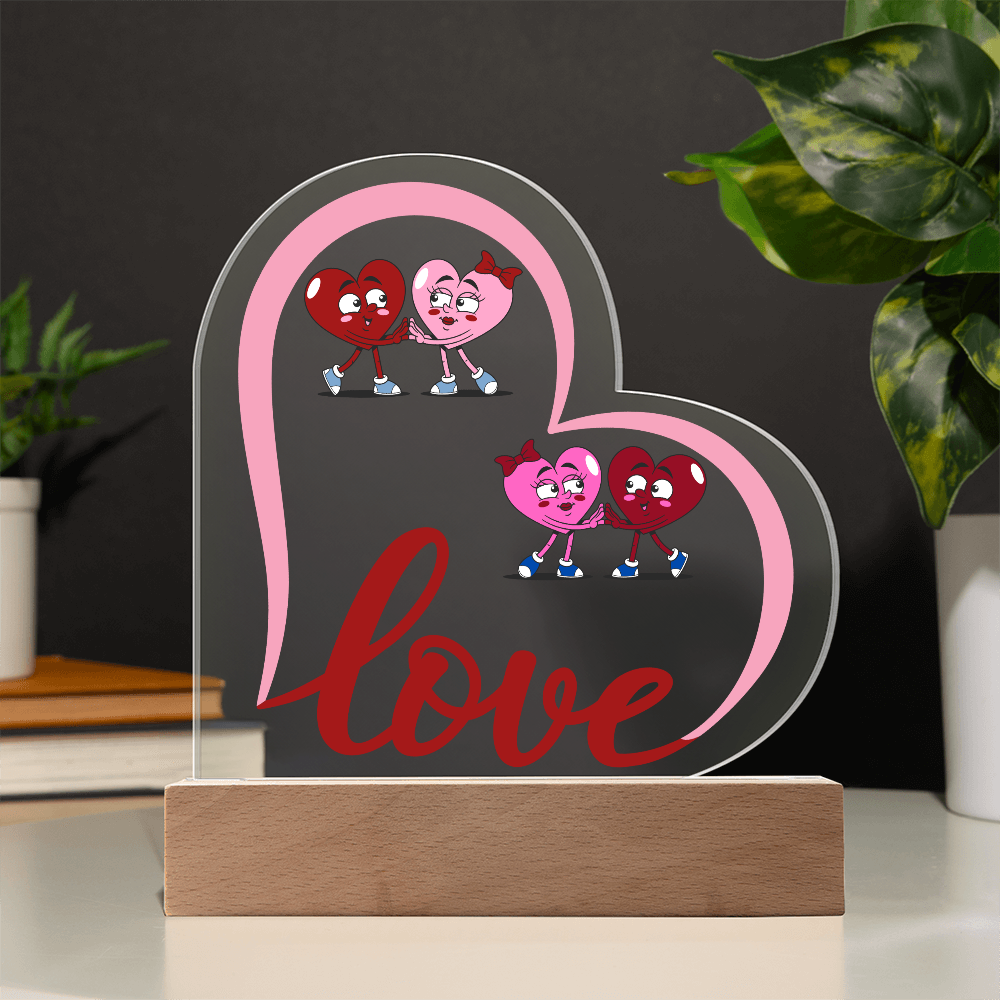 Funny Love Heart Acrylic Plaque