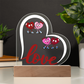 Love Heart Acrylic Plaque