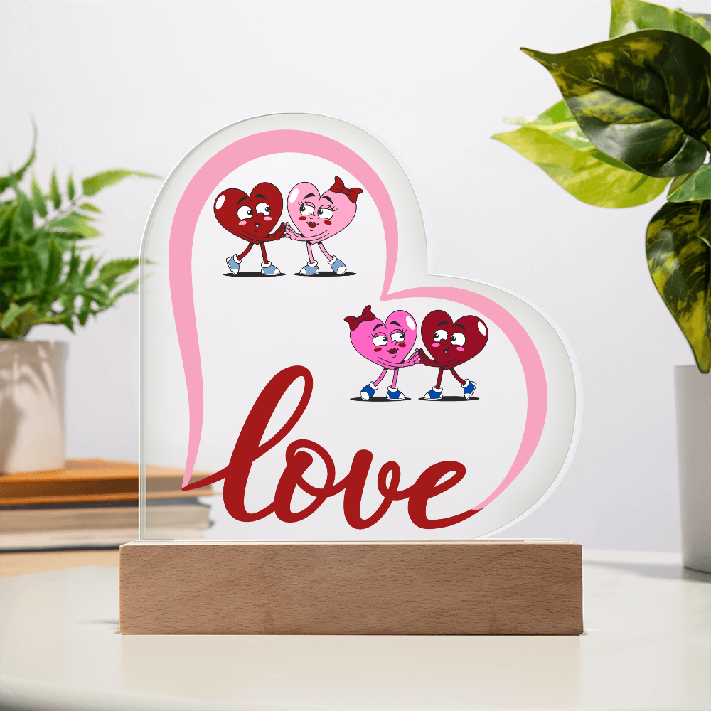 Funny Love Heart Acrylic Plaque