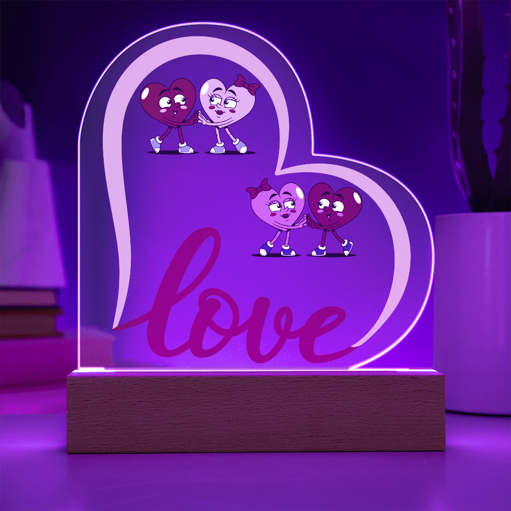 Funny Love Heart Acrylic Plaque