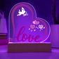 Love Heart Acrylic Plaque Gift for couple