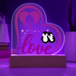 Love You Heart Acrylic Plaque