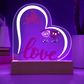 Valentine Love Heart Acrylic Plaque For Couple