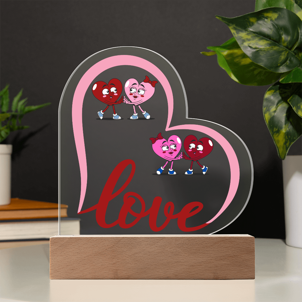 Funny Love Heart Acrylic Plaque