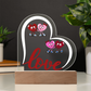 Love Heart Acrylic Plaque