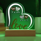 Love Heart Acrylic Plaque