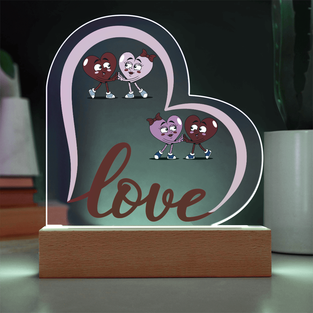 Funny Love Heart Acrylic Plaque