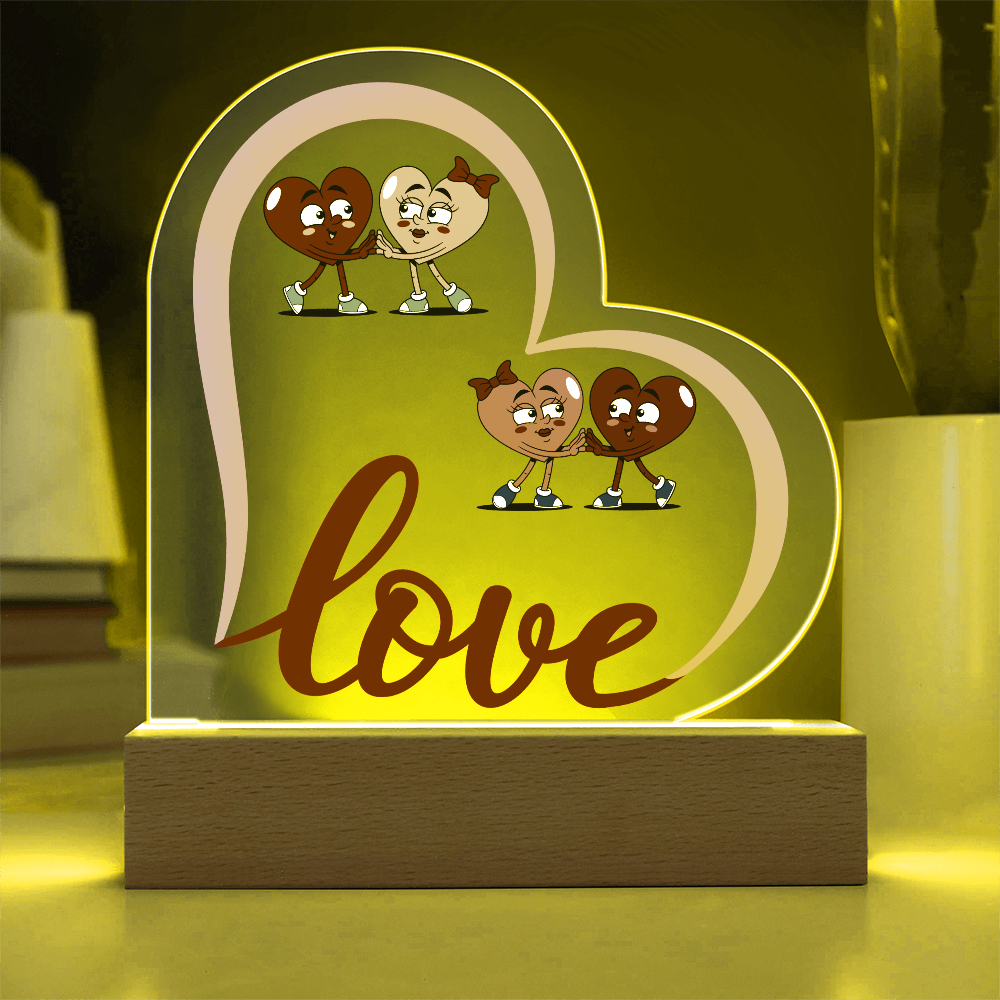 Funny Love Heart Acrylic Plaque