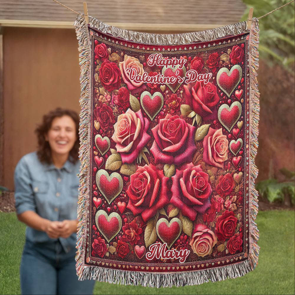 Personalized Valentine's Day Blanket For Family and Friends