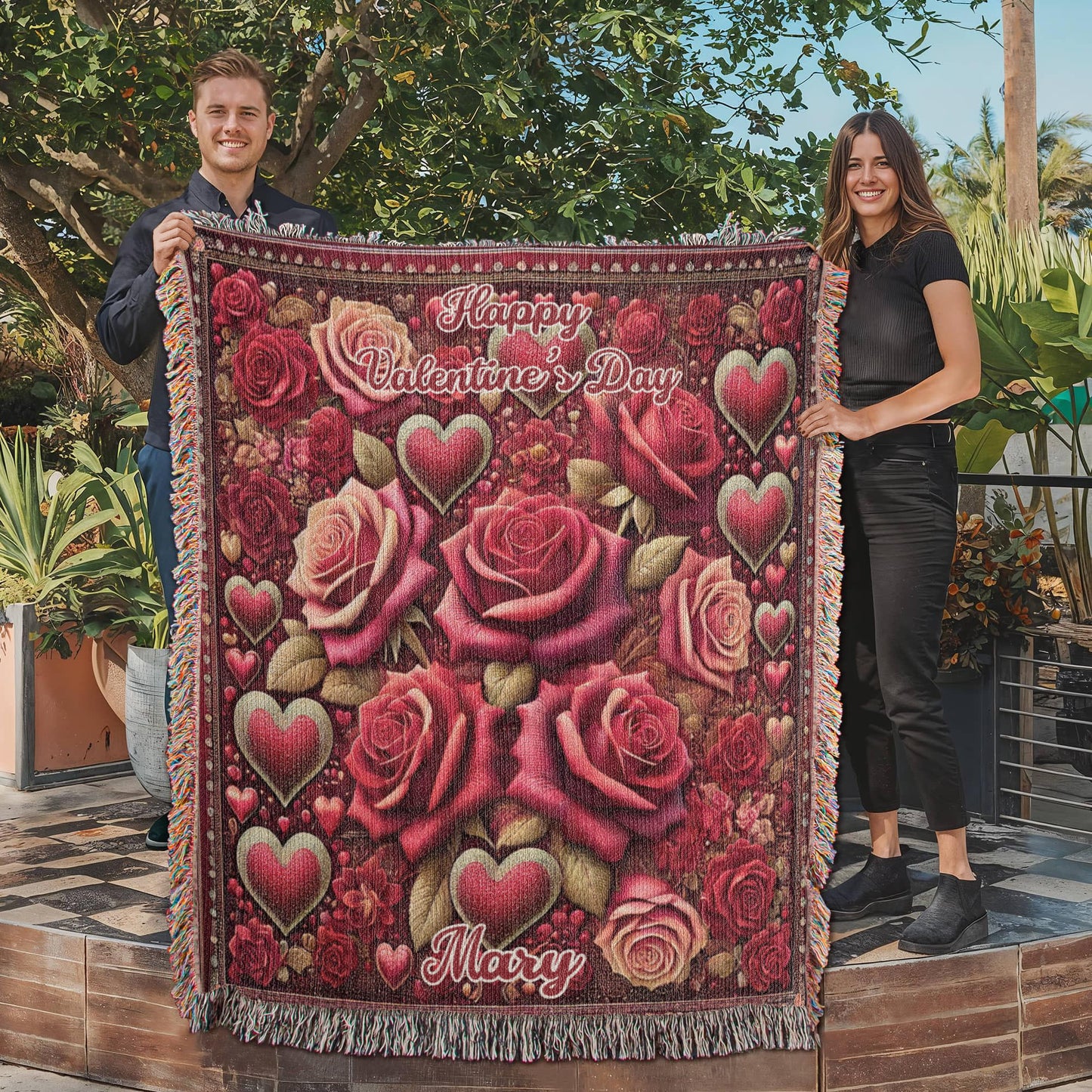 Personalized Valentine's Day Blanket For Family and Friends