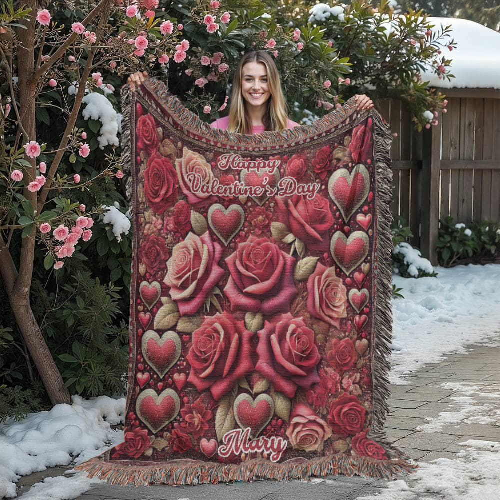 Personalized Valentine's Day Blanket For Family and Friends