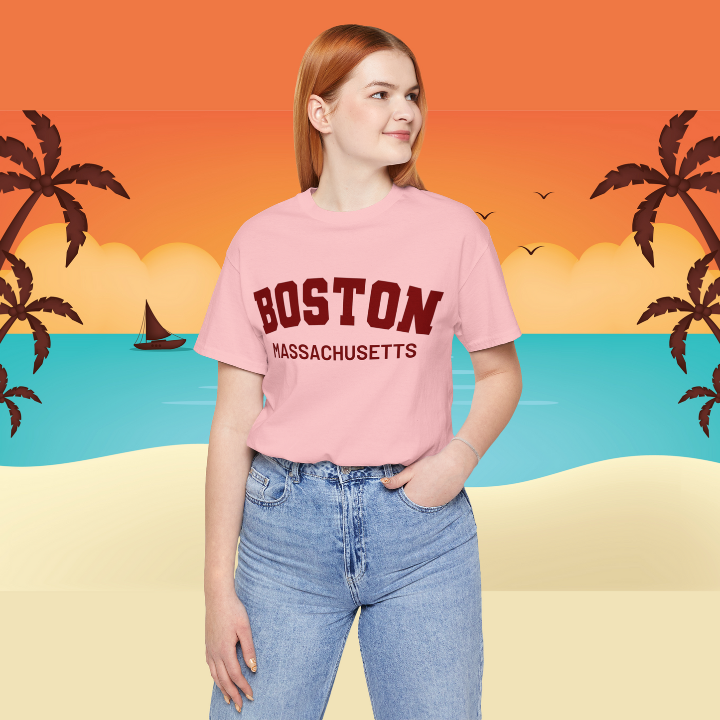 Boston Tshirt - Perfect Souvenir for Your Summer Vacation in Boston