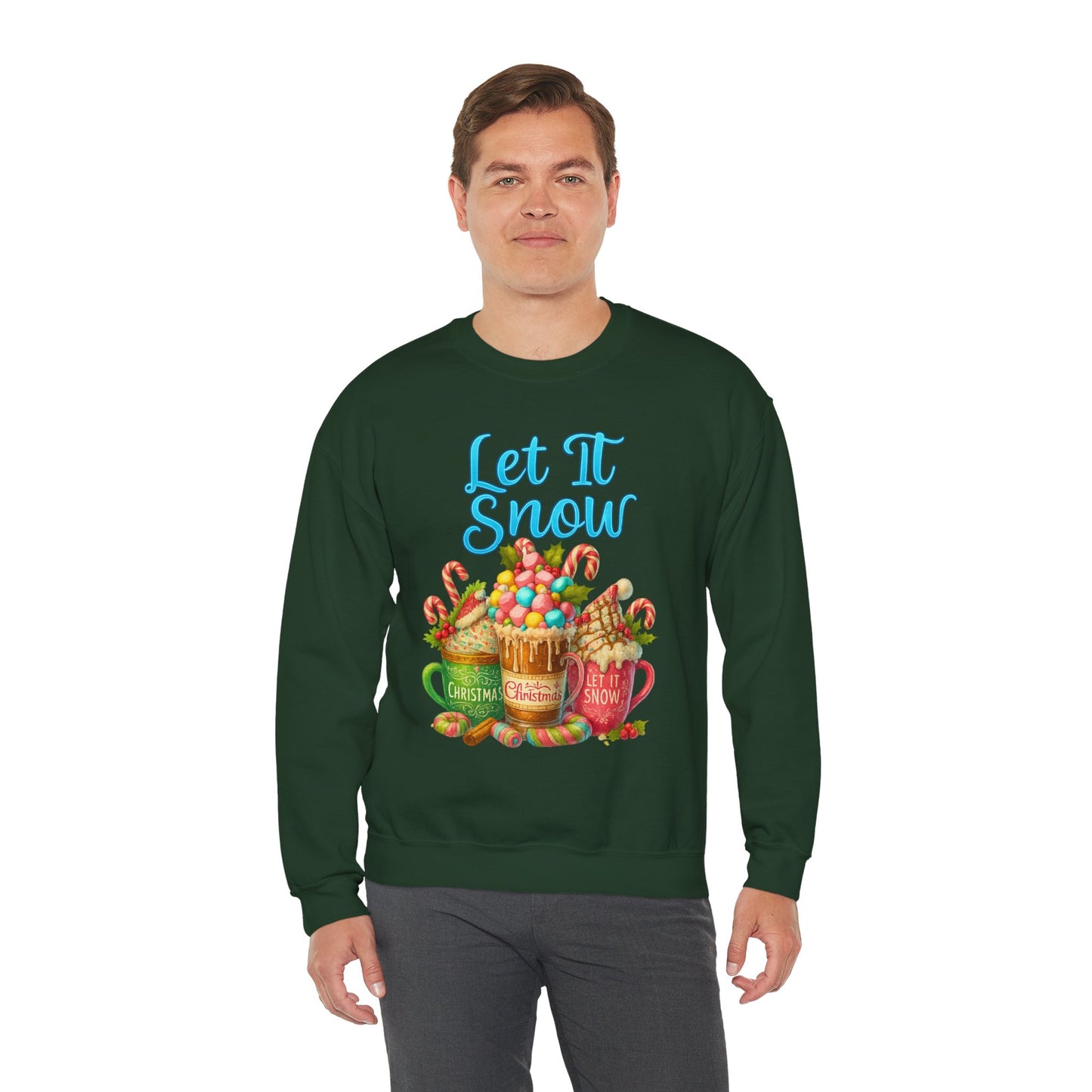 let it snow coffee sweatshirt