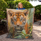 Tiger Curb Heirloom Woven Blanket: Urban Jungle Elegance