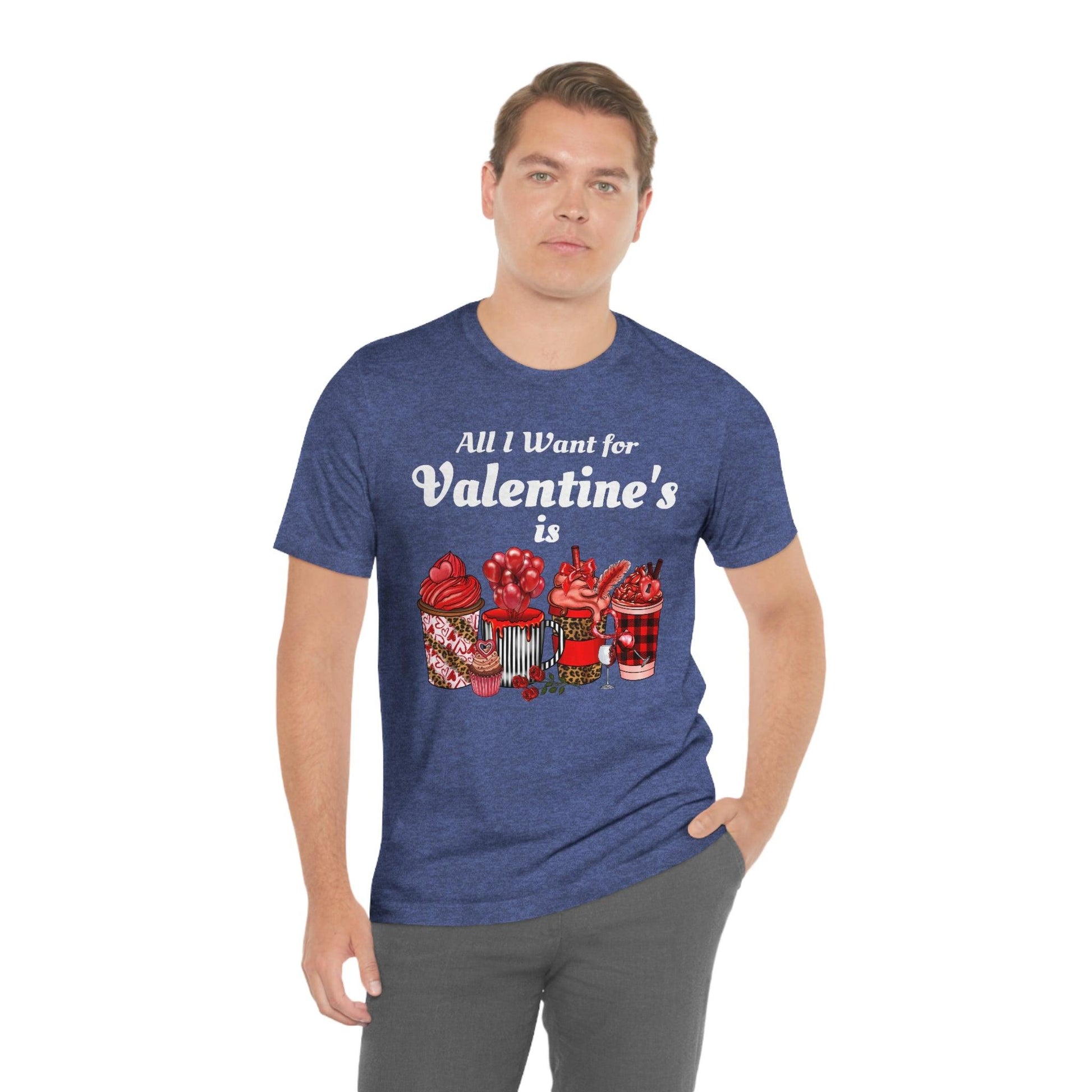 All I want for Valentines is Coffee Tee - Giftsmojo