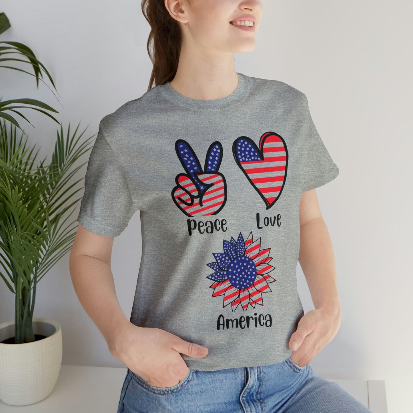 Memorial Day shirt, Love Peace America, Independence Day, 4th of July shirt - Giftsmojo
