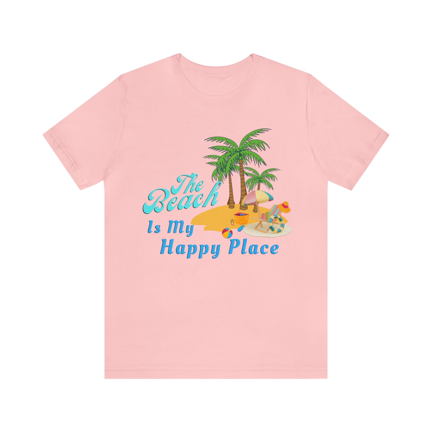 Beach shirt, The Beach is my happy place shirt, Beach t-shirt, Summer shirt, Beachwear, Beach fashion, Stylish beach apparel