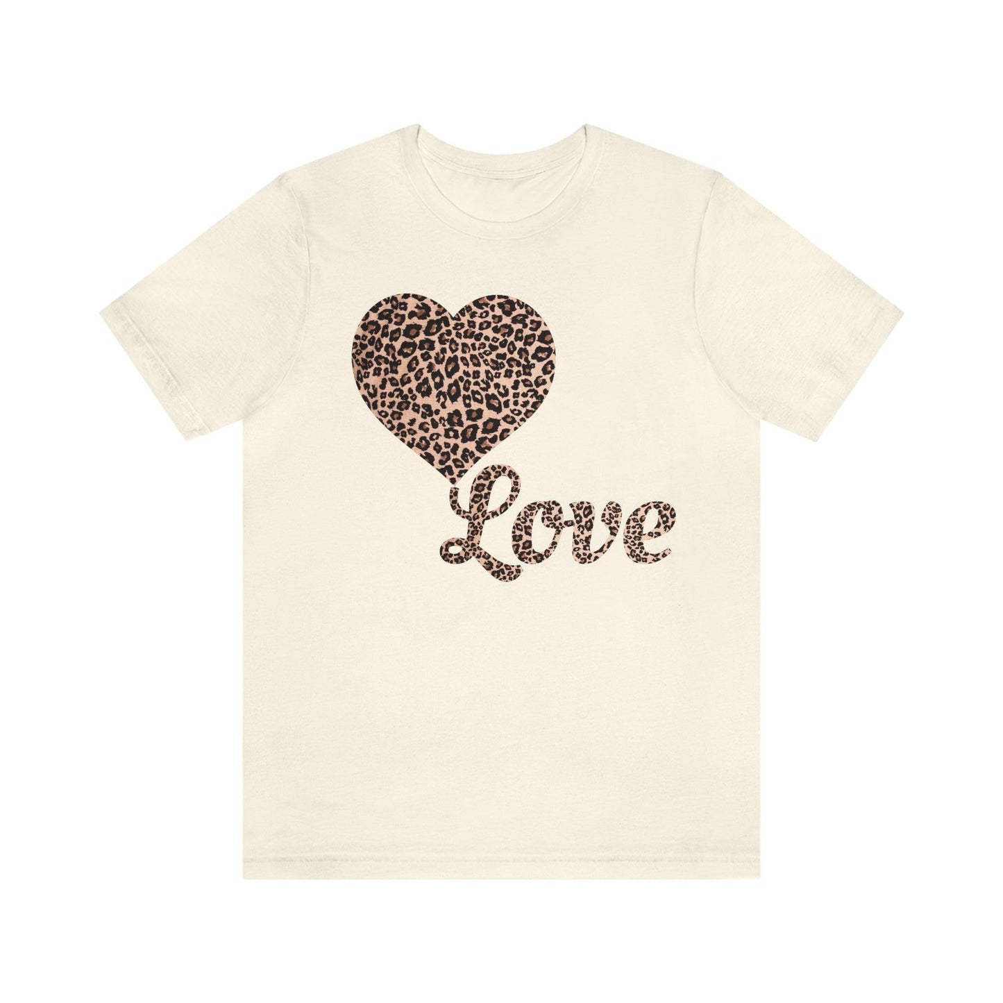 Love Heart, Leopard Print Tee - Giftsmojo