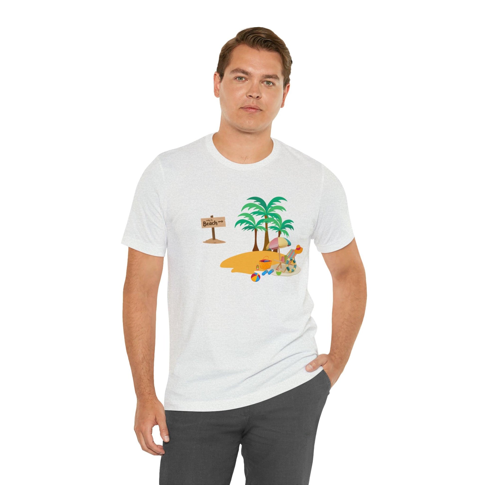 Beach shirt, Beach t-shirt, Summer shirt, Beachwear, Beach fashion, Tropical print, Trendy design, Stylish beach apparel - Giftsmojo