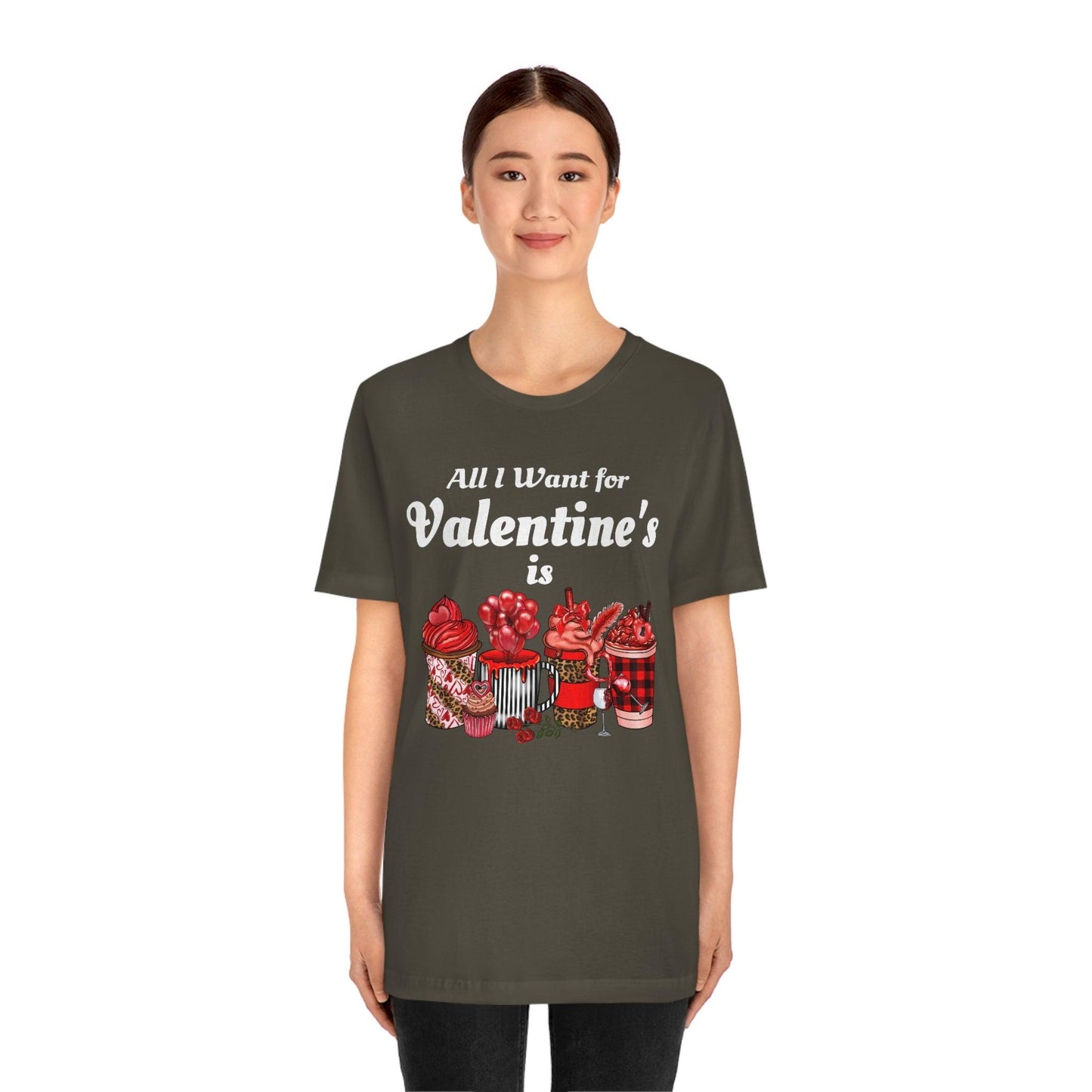 All I want for Valentines is Coffee Tee - Giftsmojo