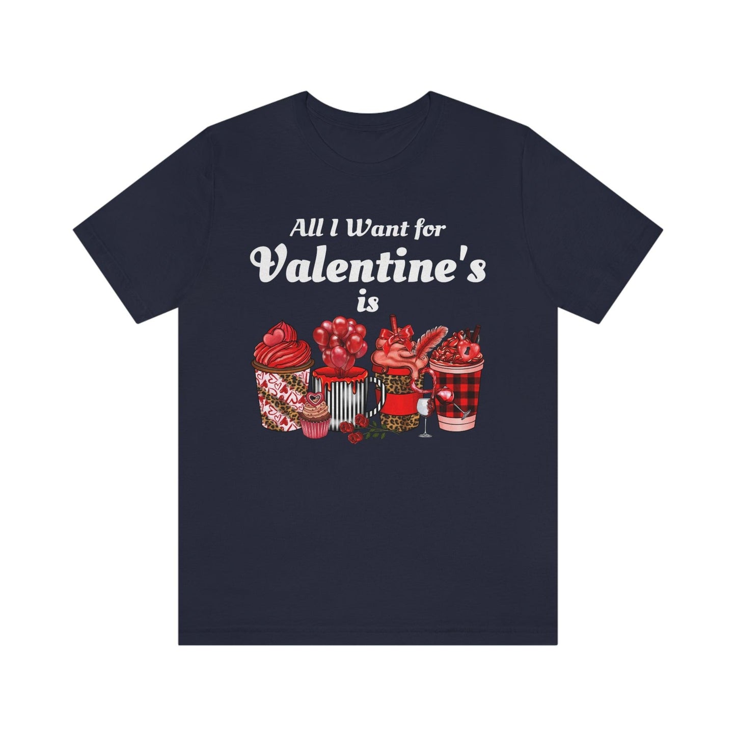 All I want for Valentines is Coffee Tee - Giftsmojo