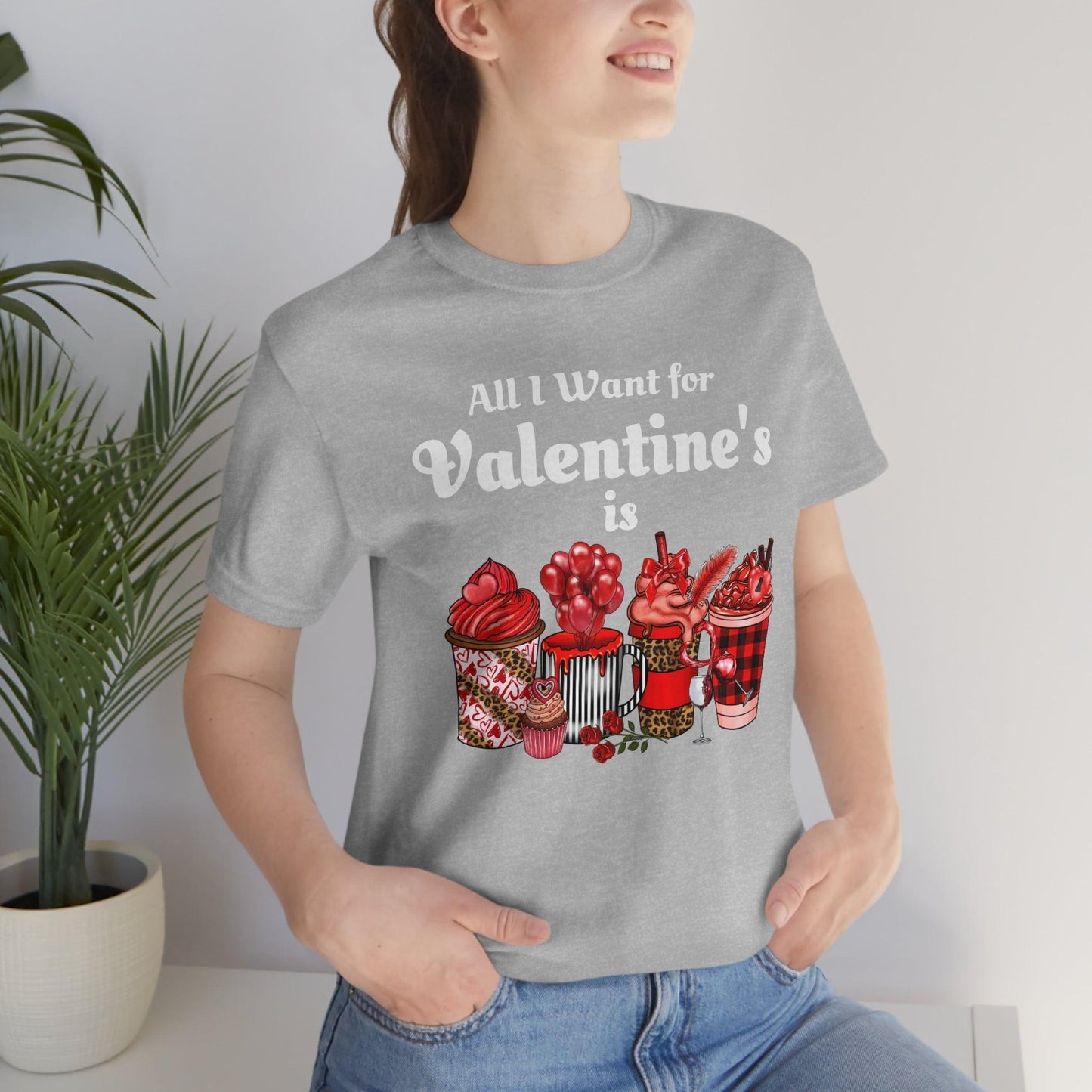 All I want for Valentines is Coffee Tee - Giftsmojo