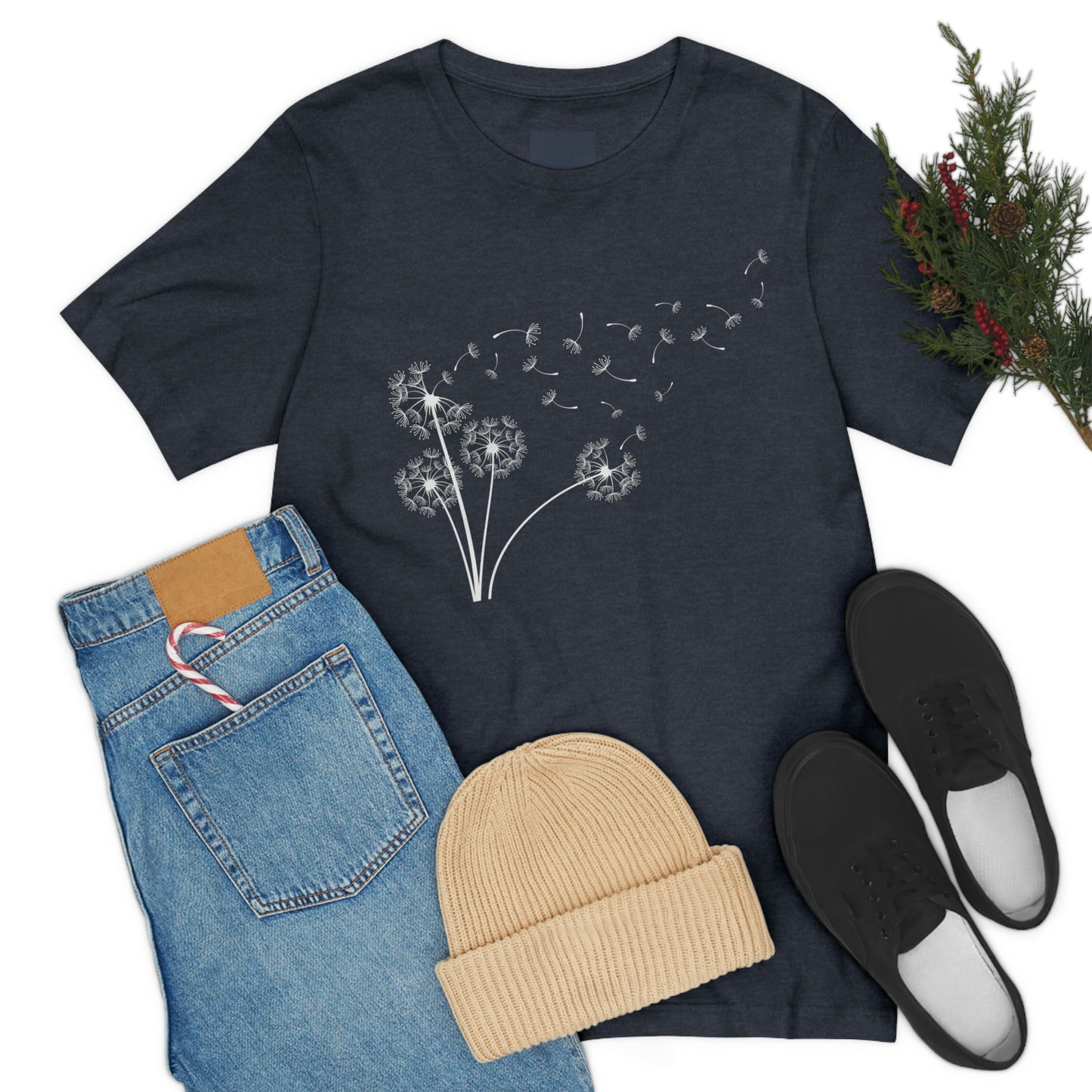 Dandelion Shirt, Boho Windflower Shirt, Dandelion Shirt for Her, Windflower Tee, Meditation Gift, Yoga Shirt, Inspirational Shirt, Bday Tees