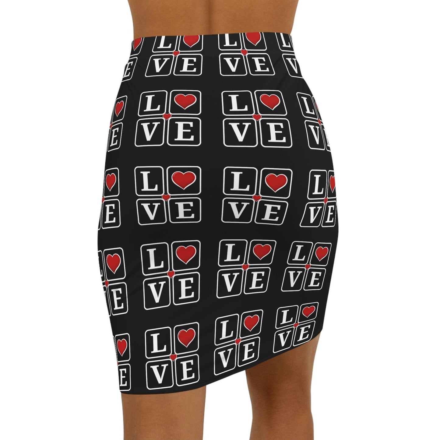 Love Women's Mini Skirt - Giftsmojo