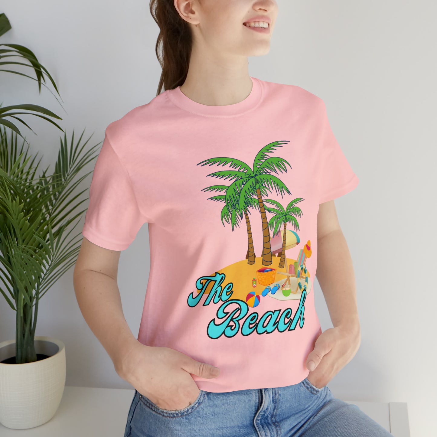 The Beach shirt, Beach t-shirt, Summer shirt, Beachwear, Beach fashion, Tropical print, Trendy design, Stylish beach apparel