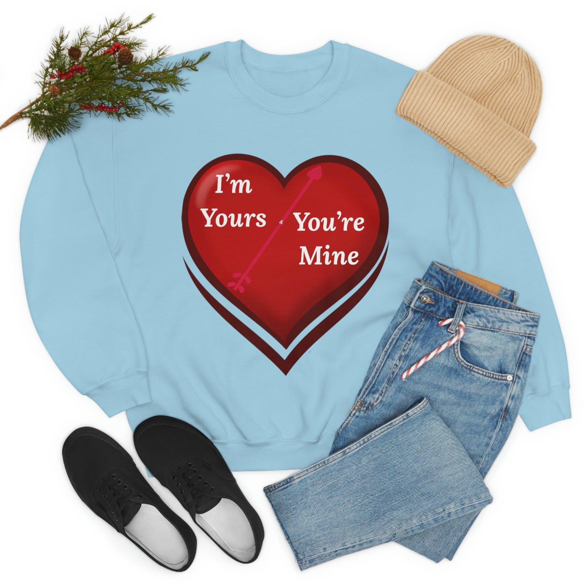 I'm Yours and You're Mine Heart Sweatshirt - Giftsmojo