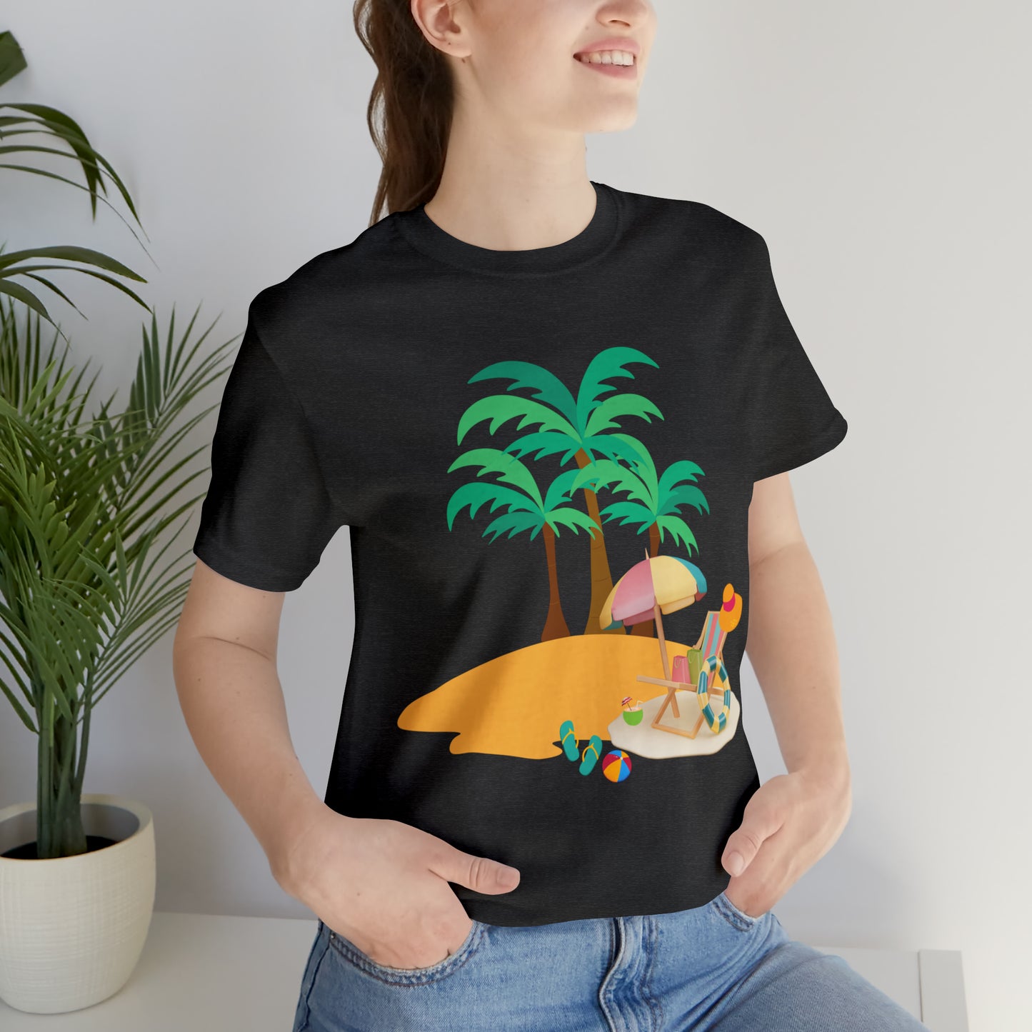 Beach shirt, Beach t-shirt, Summer shirt, Beachwear, Beach fashion, Tropical print, Trendy design, Stylish beach apparel