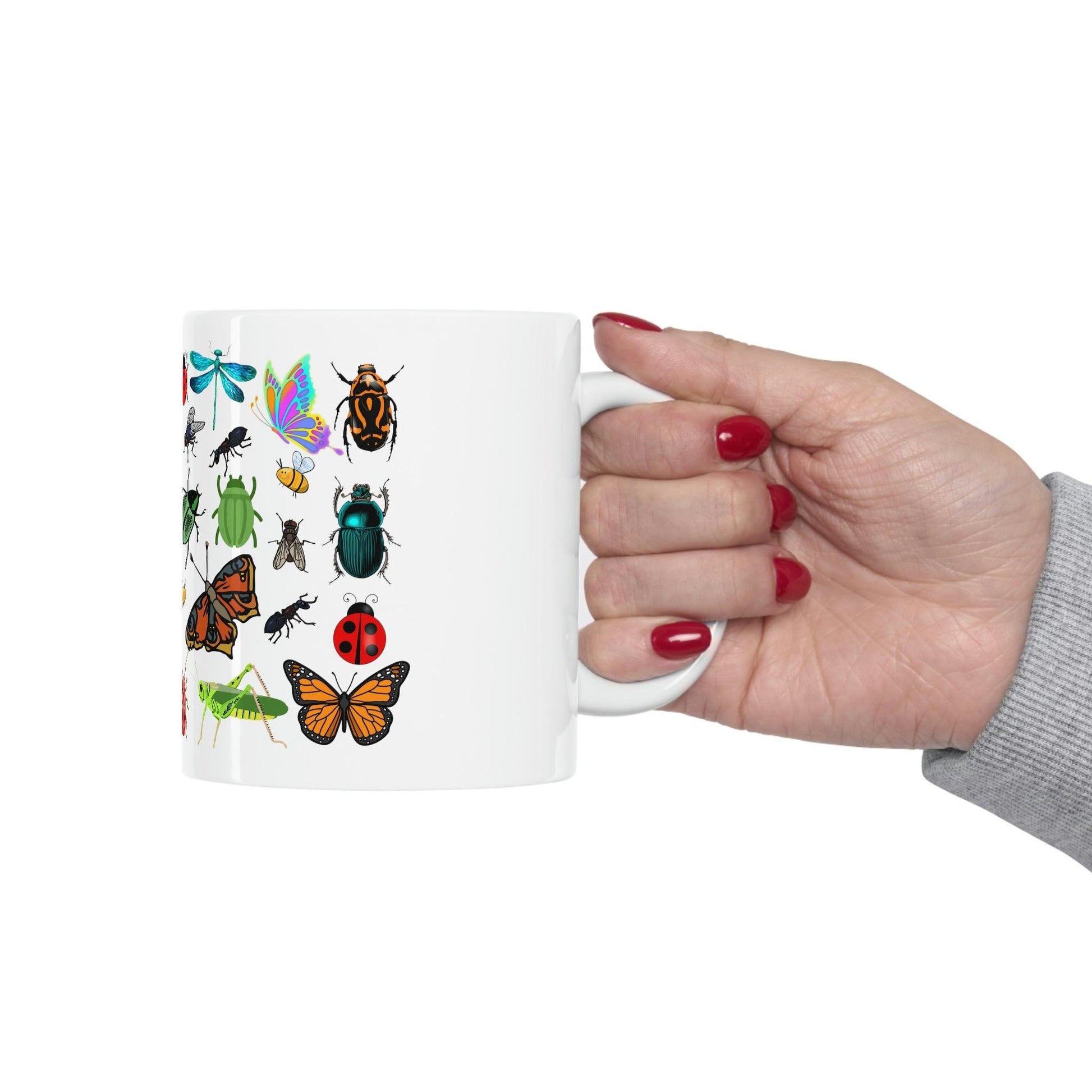 Bugs Mug, bug lover mug, gift for plant lovers, coffee mug for her, hot cocoa mug, gift for coffee lover - Giftsmojo