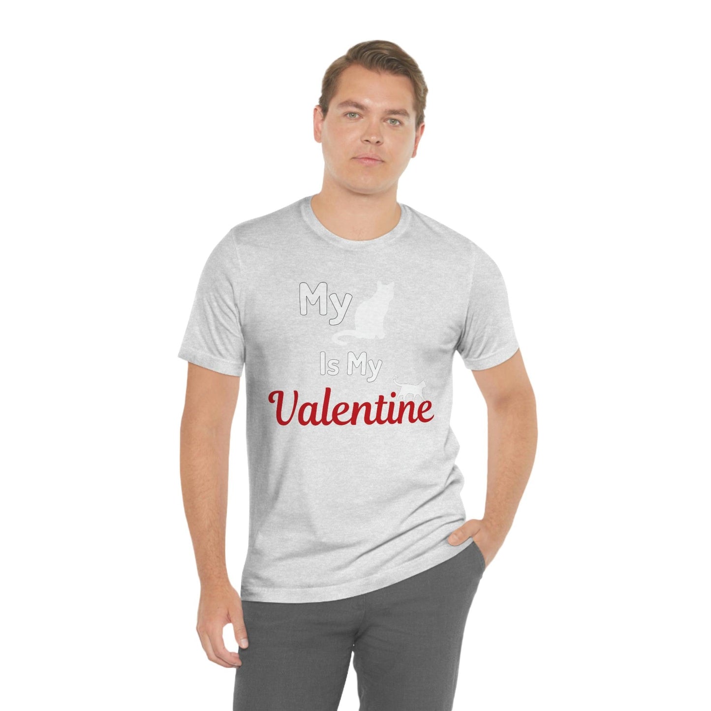 My Cat is My Valentine, Pet lover Valentine shirt - Cute cat lover shirt - gift for cat lovers - Giftsmojo