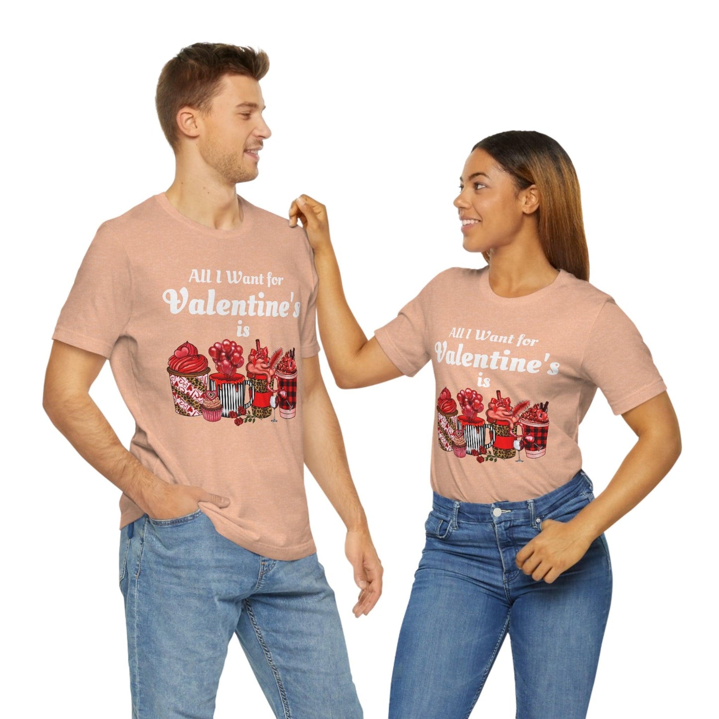 All I want for Valentines is Coffee Tee - Giftsmojo